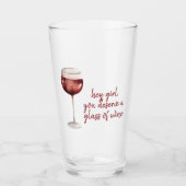 Rood meisje je verdient een glaasje windenergie glas (Voorkant)