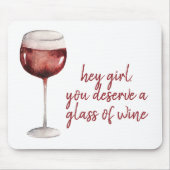 Rood meisje je verdient een glaasje windenergie muismat (Voorkant)