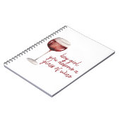 Rood meisje je verdient een glaasje windenergie notitieboek (Linkerzijde)