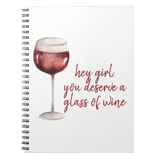 Rood meisje je verdient een glaasje windenergie notitieboek (Voorkant)