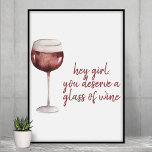 Rood meisje je verdient een glaasje windenergie poster<br><div class="desc">Rood meisje je verdient een glaasje windenergie</div>