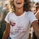 Rood meisje je verdient een glaasje windenergie t-shirt<br><div class="desc">Rood meisje je verdient een glaasje windenergie</div>