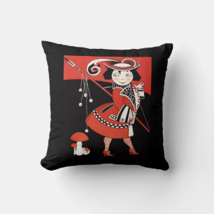 Rood meisje kussen
