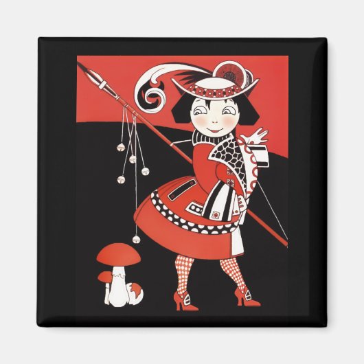 Rood meisje magneet (Voorkant)