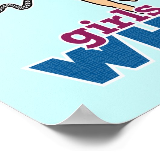 Rood meisje poster (Hoek)