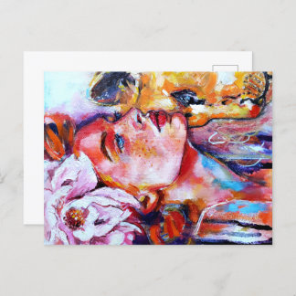 Rood meisje van LenaTerzi Briefkaart