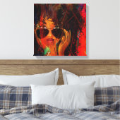 Rood MelaninBerry Beauty Canvas Afdruk (Insitu (Slaapkamer))