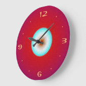 Rood met Aqua Center>Keukenklok Grote Klok (Hoek)