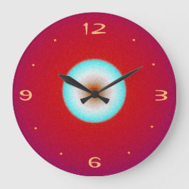 Rood met Aqua Center>Keukenklok Grote Klok