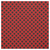 Rood met Black Polka Dot Fabric Stof (Swatch)