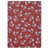 Rood met Blauwe Bladeren Foto en Naam Klembord (Achterkant)