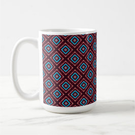 Rood Met Blauwe Diamant Koffiemok