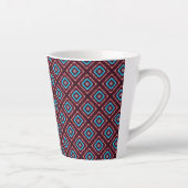 Rood Met Blauwe Diamant Latte Mok (Rechts)