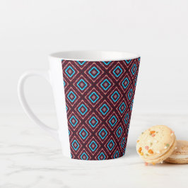 Rood Met Blauwe Diamant Latte Mok