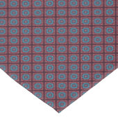 Rood Met Blauwe Diamant Tafelkleed (Gekanteld)