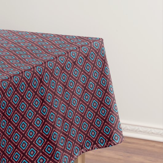 Rood Met Blauwe Diamant Tafelkleed (Voorbeeld)