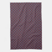 Rood Met Blauwe Diamant Theedoek (Verticaal)