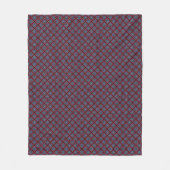 Rood Met Blauwe Diamanten Fleece Deken (Voorkant)