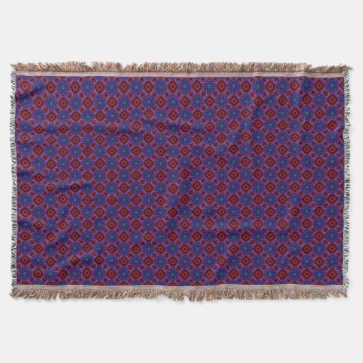 Rood Met Blauwe Sterren Deken (Voorkant)