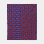 Rood Met Blauwe Sterren Fleece Deken (Voorkant)