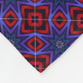 Rood Met Blauwe Sterren Fleece Deken (Hoek)