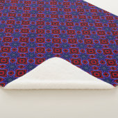 Rood Met Blauwe Sterren Sherpa Deken (3/4)