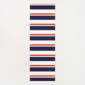 Rood met blauwe strepen yogamat (Achterkant)