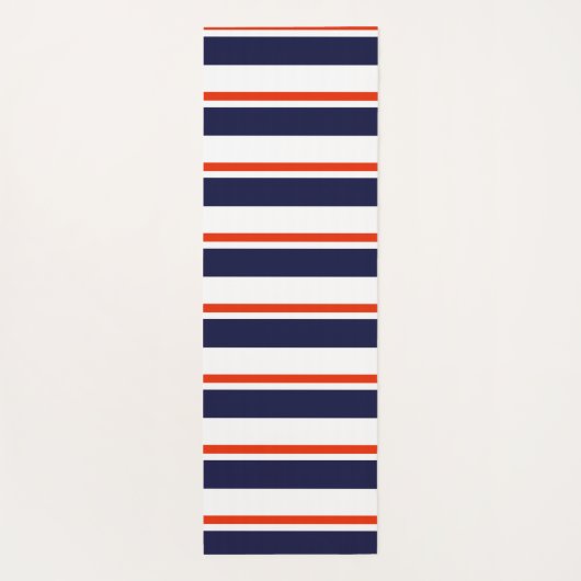 Rood met blauwe strepen yogamat (Achterkant)