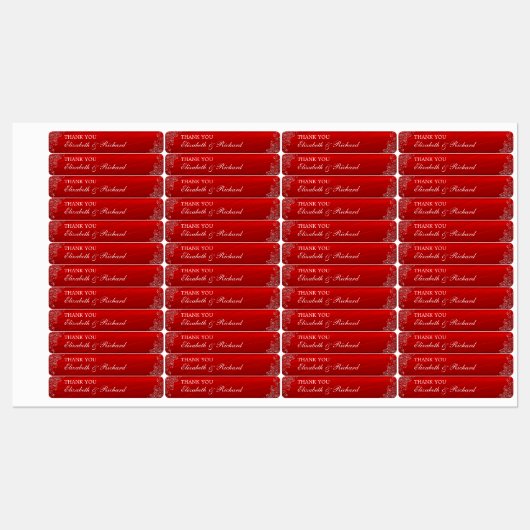 Rood met bruiloft labels (Vel)