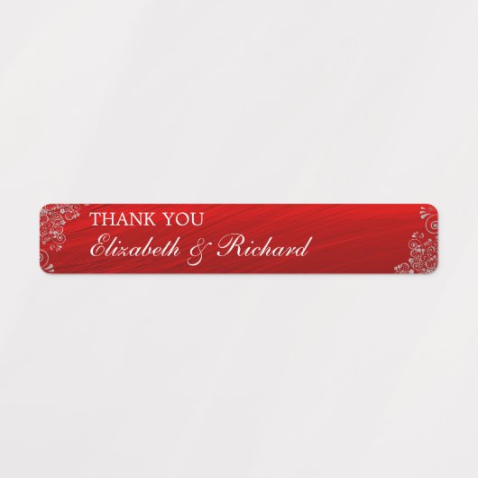 Rood met bruiloft labels (Design 2)