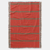 Rood met bruine chocolade strepen deken (Voorkant Verticaal)