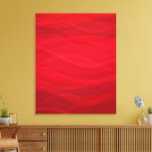 Rood met carlet abstract grafisch driedimensionaal canvas afdruk (Insitu (Woonkamer))