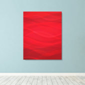 Rood met carlet abstract grafisch driedimensionaal canvas afdruk (Insitu (Houten vloer))