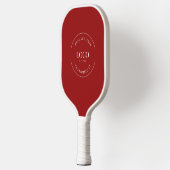 Rood met Custom white Company logo promotionele Pickleball Paddle (Links)