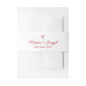 Rood met de hand getekend boog lint schets bruilof uitnodigingen wikkel (Voorkant Voorbeeld)