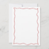 Rood met de hand getekende Italiaanse pizzawijn br Bedankkaart (Achterkant)