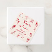 Rood met de hand getekende That's Amore Bruiloftsf Bedankjes Labels (In situ)