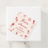 Rood met de hand getekende Thats Amore-feest Bedankjes Labels (In situ)