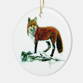 Rood met dubbele zijde keramisch ornament (Links)