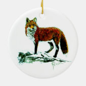 Rood met dubbele zijde keramisch ornament (Achterkant)