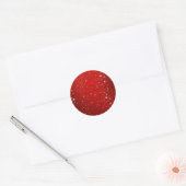 Rood met een touwtje. ronde sticker (Envelop)