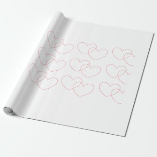 Rood, met elkaar verbonden, opvulpapier cadeaupapier