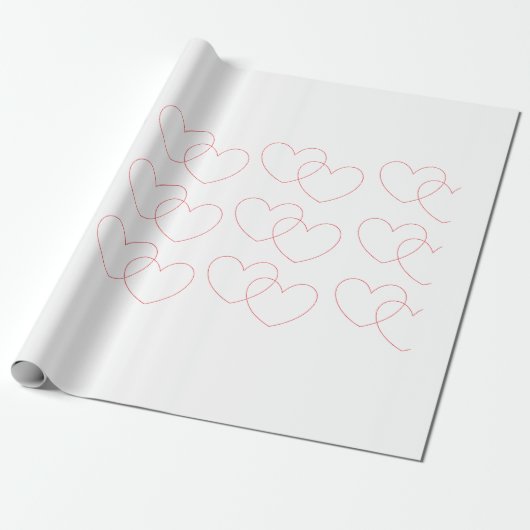Rood, met elkaar verbonden, opvulpapier cadeaupapier (Uitgerold)