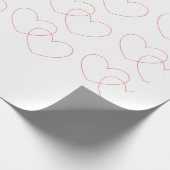 Rood, met elkaar verbonden, opvulpapier cadeaupapier (Hoek)