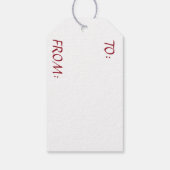 Rood met feestdag — Gift Labels Cadeaulabel (Achterkant)