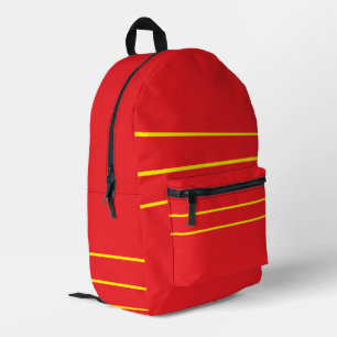 Rood Met Geel Bedrukte Rugzak