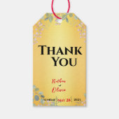 Rood met gouden bruiloft cadeaulabel (Voorkant)