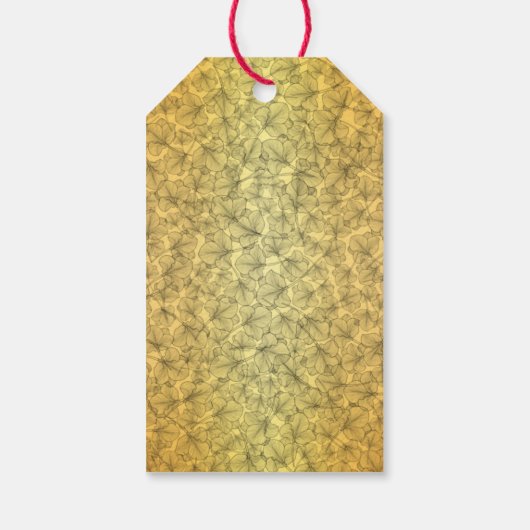 Rood met gouden bruiloft cadeaulabel (Achterkant)