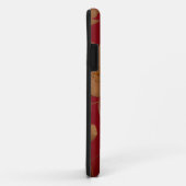 Rood met gouden lotus Case-Mate iPhone case (Achterkant/rechts)