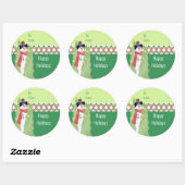 Rood met groen ronde sticker (Vel)